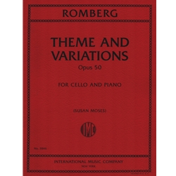 Theme and Variations, Op. 50 - Cello and Piano