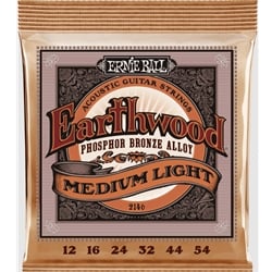 Ernie Ball 2146 Earthwood Phosphor Bronze Medium Light Acoustic Guitar Strings - 12-54 Gauge