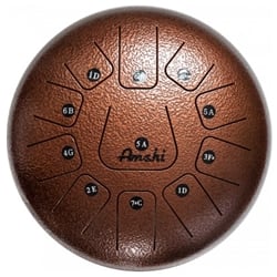 Amahi 12" Steel Tongue Drum in D Major with Bag - Bronze