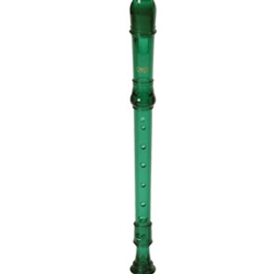 Canto CR101 Green 1-Piece Soprano Recorder - Baroque Fingering