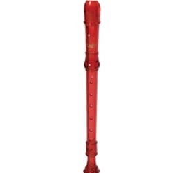 Canto CR101 Red 1-Piece Soprano Recorder - Baroque Fingering