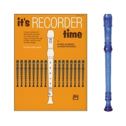 Canto 1-pc Blue Recorder & It's Recorder Time Book