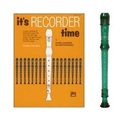 Canto 1-pc Green Recorder & It's Recorder Time Book