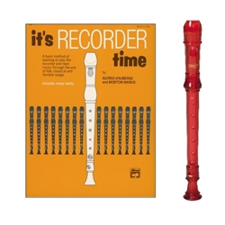 Canto 1-pc Red Recorder & It's Recorder Time Book