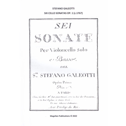 6 Sonatas, Op. 1 - Cello Solo with Basso Continuo