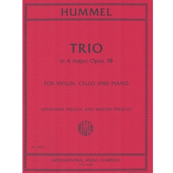 Trio in A Major, Op. 78 - Violin, Cello, and Piano