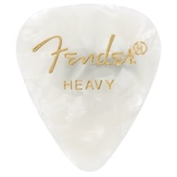 Fender Premium Celluloid Picks, 351 Shape - Heavy, White Moto, 12-Pack