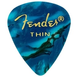 Fender Premium Celluloid Picks, 351 Shape - Thin, Ocean Turquoise, 12-Pack