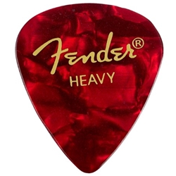 Fender Premium Celluloid Picks, 351 Shape - Heavy, Red Moto, 12-Pack