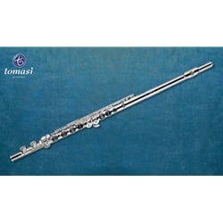 Tomasi TFL-10-GO-B Silver-Plated Flute, solid silver (Ag925) headjoint and 14k gold riser, B-foot
