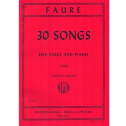30 Songs - Low Voice and Piano