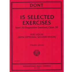 15 Selected Exercises from 30 Progressive Exercises, Op. 38 - Violin (with Opt. 2nd Violin)