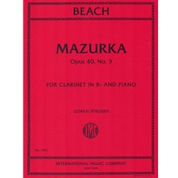 Mazurka, Op. 40, No. 3 - Clarinet and Piano