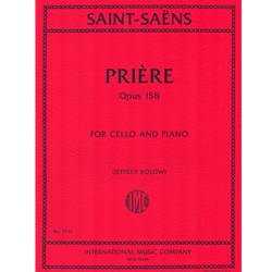 Priere, Op. 158 - Cello and Piano