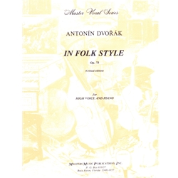 In Folk Style, Op. 73 - High Voice and Piano (Critical Edition)