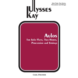 Aulos (Score Only) - Flute, 2 Horns, Percussion, and Strings