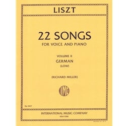 22 Songs, Volume II (German) - Low Voice
