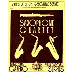 Alexander's Ragtime Band - Sax Quartet w/opt Double Bass (SATB/AAATB)