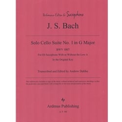 Solo Cello Suite No. 1 in G Major, BWV 1007- Unaccompanied E-flat Saxophone