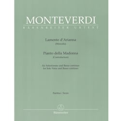 Lamento d'Arianna and Pianto della Madonna - Solo Voice and Basso Continuo