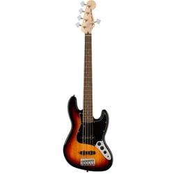 Squier Affinity Series 5-String Jazz Bass V, Laurel Fingerboard, Black Pickguard, 3-Color Sunburst