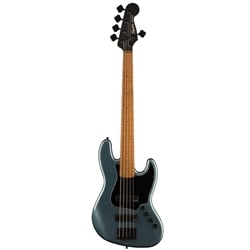 Squier Contemporary Active 5-String Jazz Bass HH V, Roasted Maple Fingerboard, Black Pickguard, Gunmetal Metallic