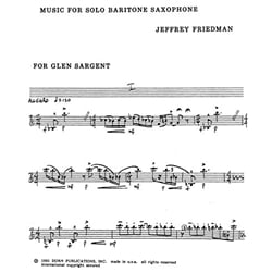 Music for Solo Baritone Saxophone
