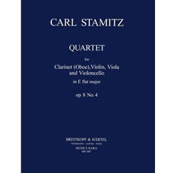 Quartet in E-flat major, Op. 8/4 - Clarinet (or Oboe), Violin, Viola, and Cello