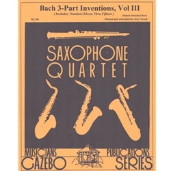 Bach 3-Part Inventions, Volume 3 - Sax Quartet (SATB)