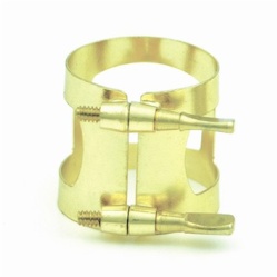 Trophy Alto Sax Ligature, Gold Lacquer