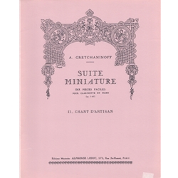 Suite Miniature, No. II: Chant D'Artisan - Clarinet and Piano
