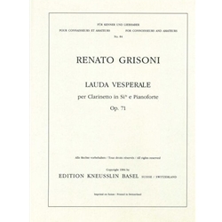 Lauda Vesperale Op. 71 - Bb Clarinet and Piano