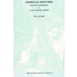 American Sketches for 4 Saxophones -Score