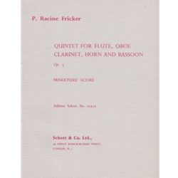 Quintet for Flute, Oboe, Clarinet, Horn and Bassoon Op. 5 - Score