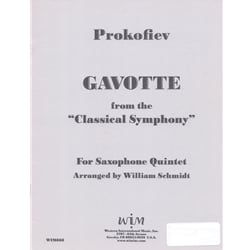 Gavotte from the "Classical Symphony" - Saxophone Quintet (SAATB)