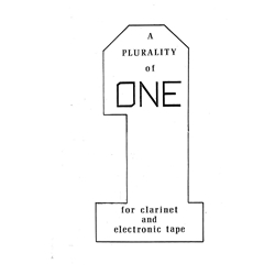 Plurality of One - Clarinet and Electric Tape