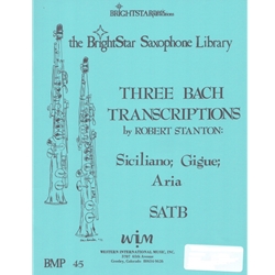 3 Bach Transcriptions - Saxophone Quartet (SATB)