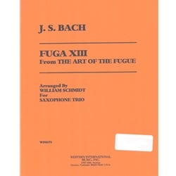 Fuga XIII from "Art of the Fugue" - Saxophone Trio (SAT)