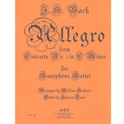 Allegro from "Concerto No. 1 in C Minor" - Saxophone Sextet (SSAATB)