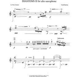 Diastems II - Alto Saxophone Unaccompanied