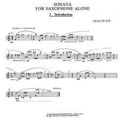 Sonata for Saxophone Alone