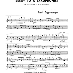 Essay to a Saxophonist - Alto Saxophone Unaccompanied