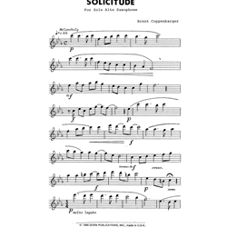 Solicitude - Alto Saxophone Unaccompanied