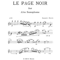 Le Page Noir - Alto Saxophone Unaccompanied