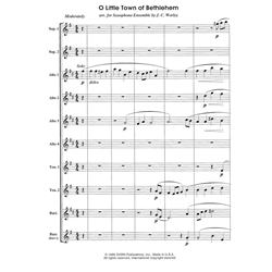 O Little Town of Bethlehem - Saxophone Choir