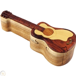 Wooden Guitar Puzzle Box