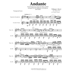 Andante from Sonata in C Major, K. 545 - Sopranino Saxophone and Guitar