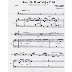 Sonata No.15, K. 545 - Sopranino Saxophone and Piano