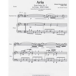 Aria from Suite No. 3 in D minor, BWV 1068 - E-flat Sopranino Sax and Piano