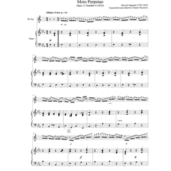 Moto Perpetuo Op. 11 No. 6 - Alto (or Bari) Sax and Piano